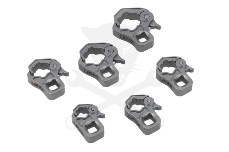 Csillagkulcs adapter készlet nyitható 3/8" 6 db: 10-19 mm "Crowfoot" -