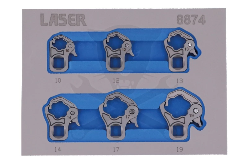 Csillagkulcs adapter készlet nyitható 3/8" 6 db: 10-19 mm "Crowfoot" -