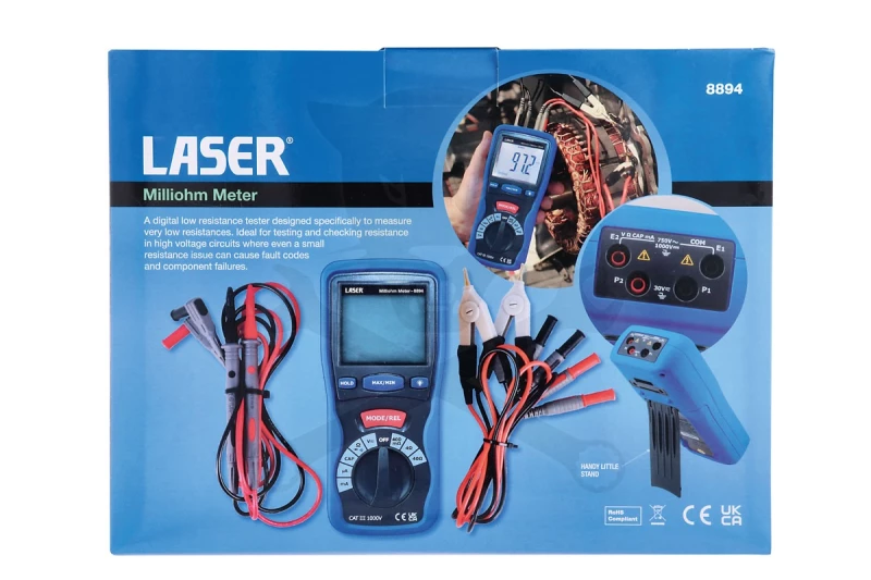 Multiméter, digitális DC 1000V / AC 750V CAT III. - Laser