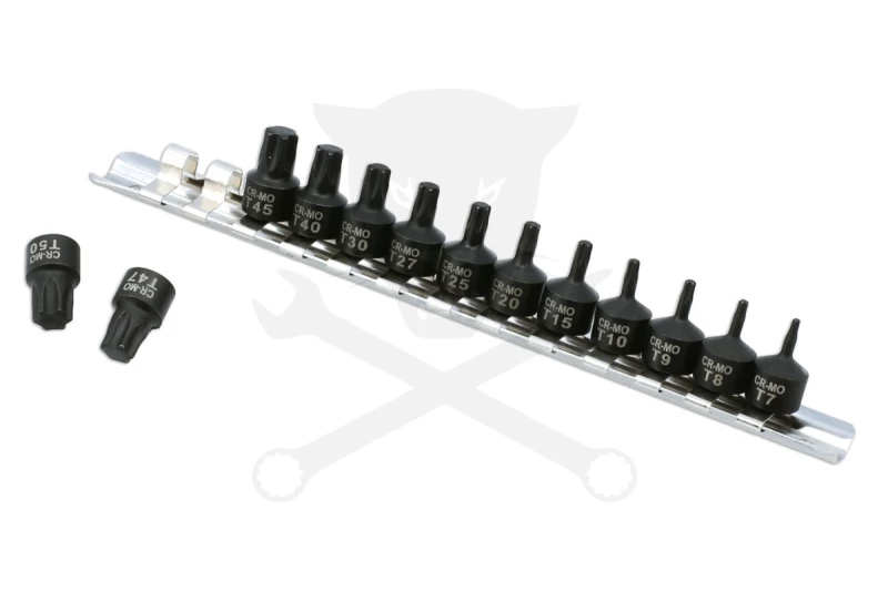 Légkulcsfej készlet 1/4" Torx T7-T50 - rövid profil 13 db-os