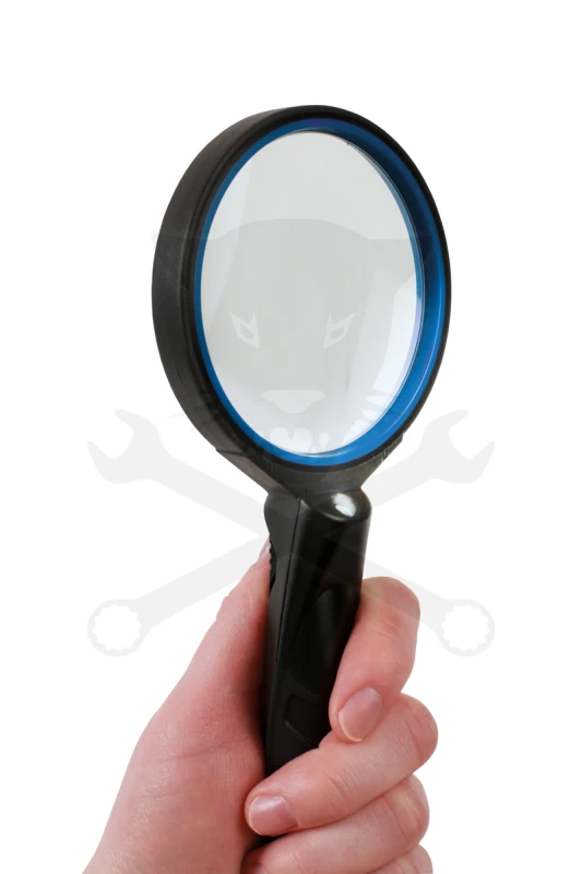 Nagyító 3x - LED világítással D73 mm - 195 mm 3xLR44 elem - Laser