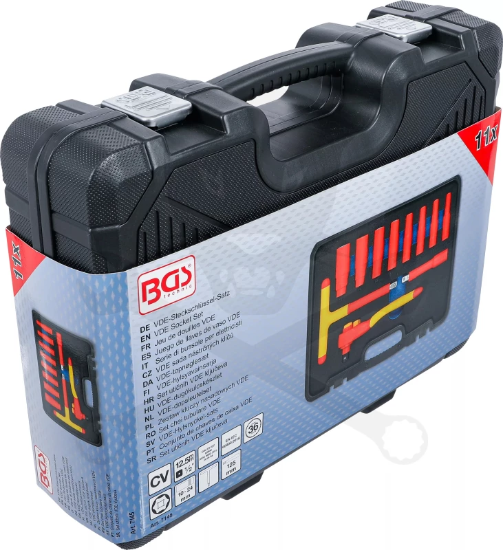 Dugókulcs készlet VDE 1000 V Szigetelt/Hibrid szerszám készlet 1/2" 11 db-os