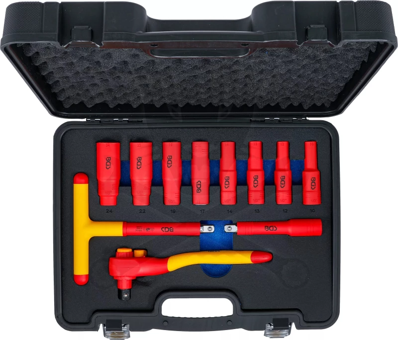 Dugókulcs készlet VDE 1000 V Szigetelt/Hibrid szerszám készlet 1/2" 11 db-os