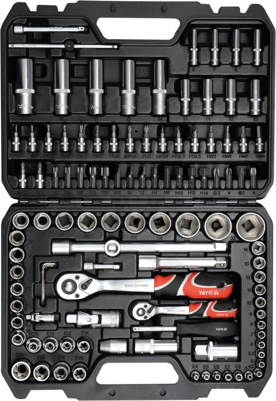 Dugókulcs készlet 1/4"-1/2" 108 db-os készlet - Yato
