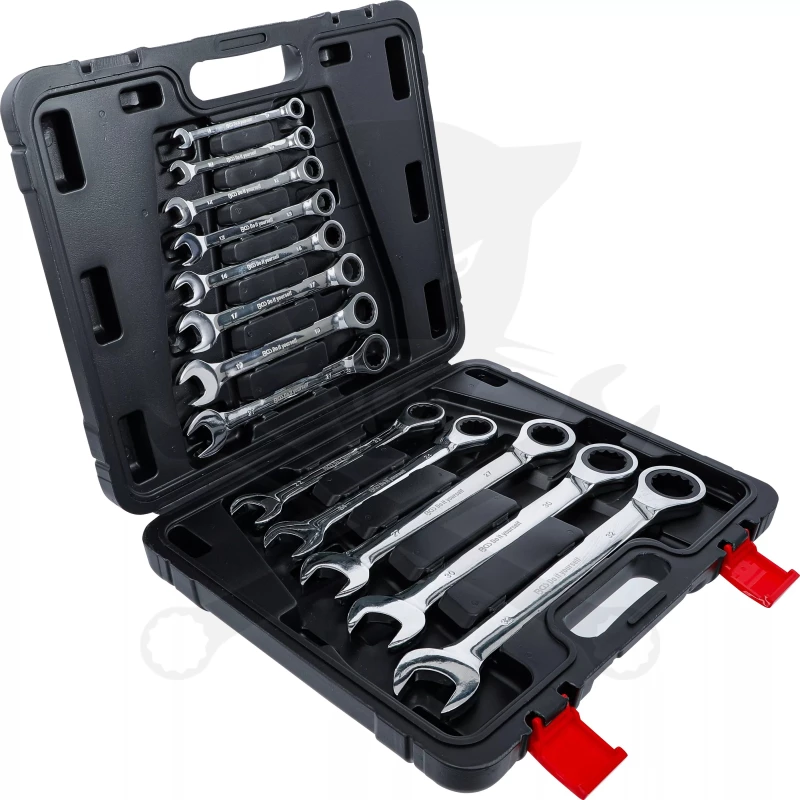 Csillag-villás racsnis készlet 13r. 8-32 mm 72 fogú - BGS