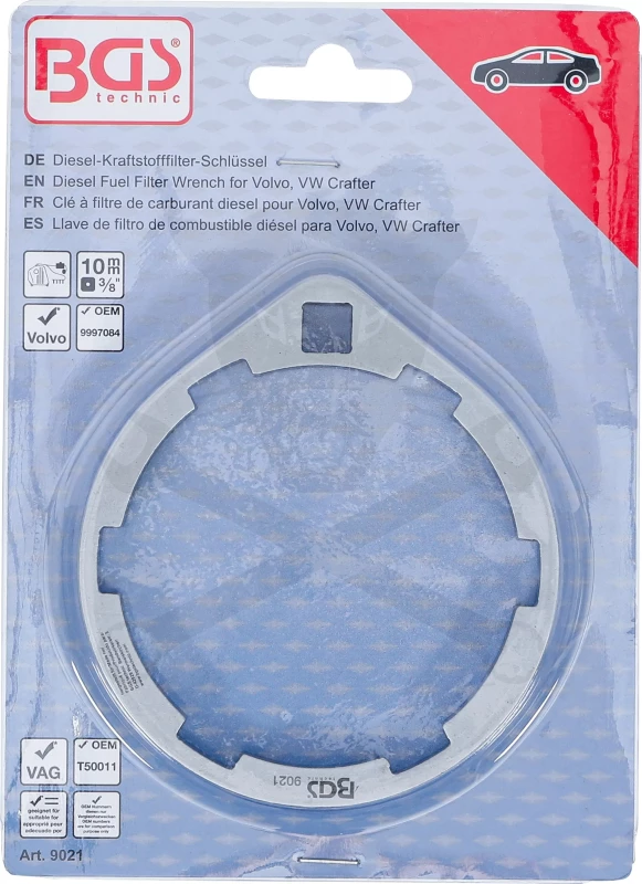 Üzemanyagszűrő kulcs  belső körmös 3/8" Volvo/VW - BGS