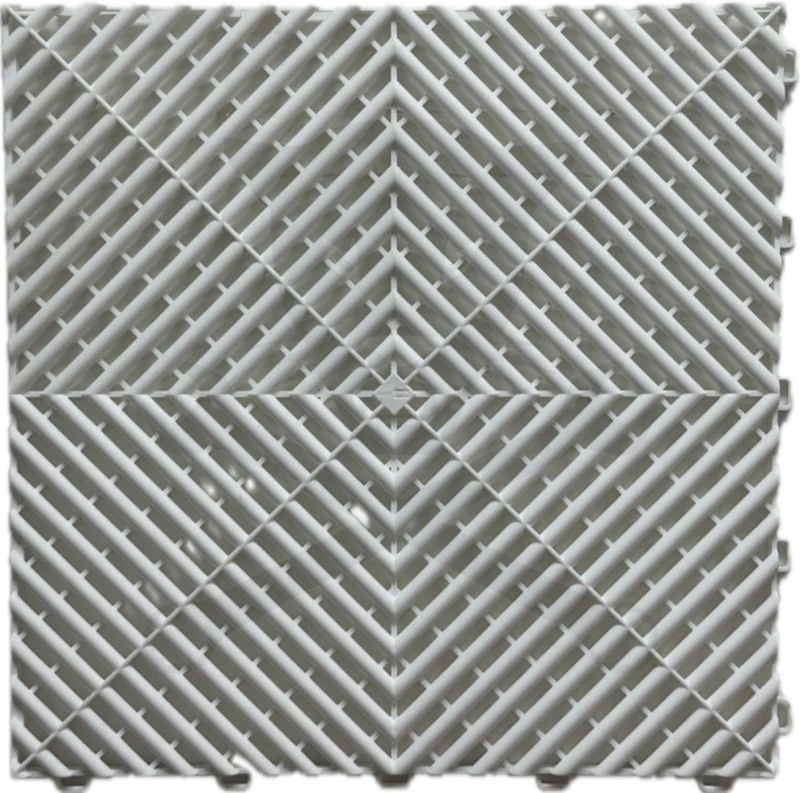 Műhelypadló - SwissDeck RibDeck Classic 33x33cm Arctic White RAL9003