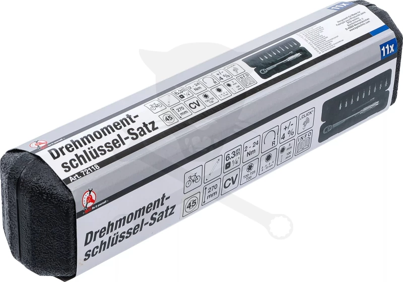 Nyomatékkulcs   2-24 Nm 1/4" - jobbos- készlet - BGS