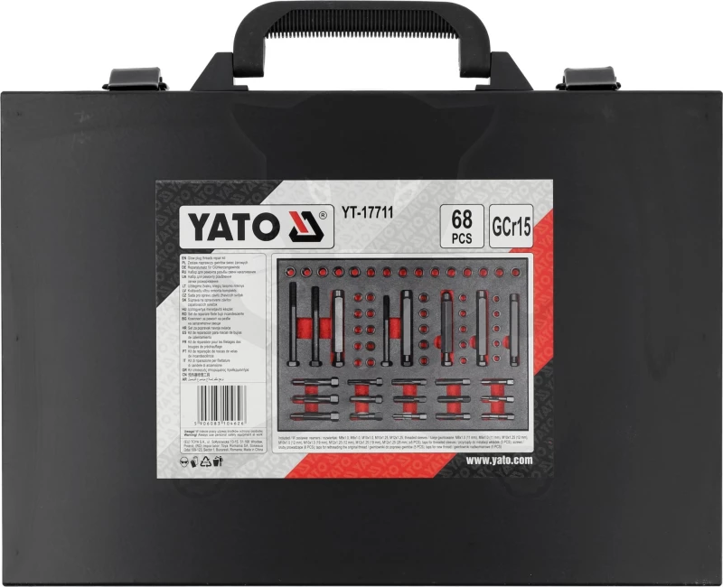 Menetjavító készlet izzító-gyertya menethez  M8-M9-M10-M12 - Yato