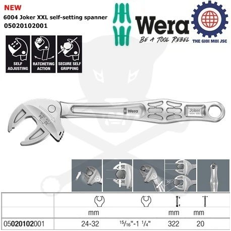 Állítható kulcs 24-32 mm - hossz:  mm 6004 Joker XXL - Wera