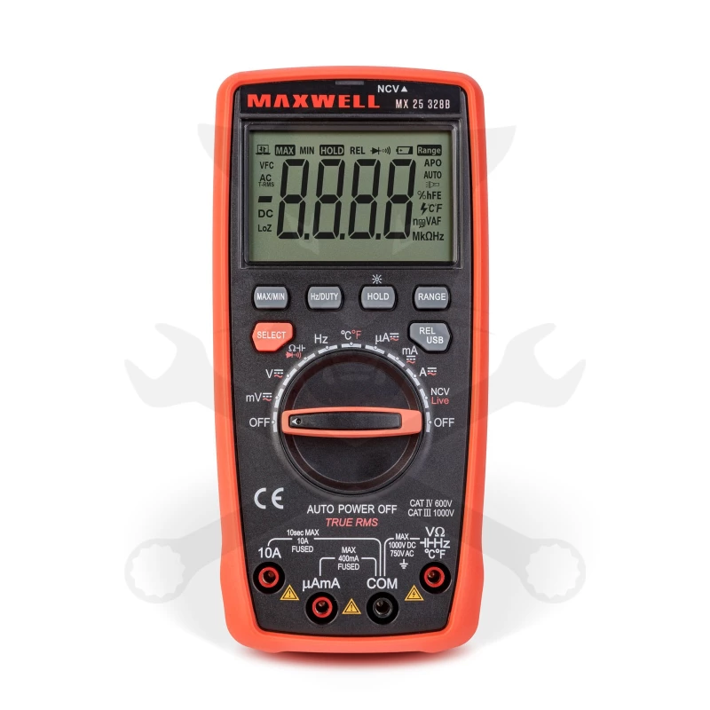 Multiméter, digitális DC 1000V / AC 750V NCV - USB - Maxwell