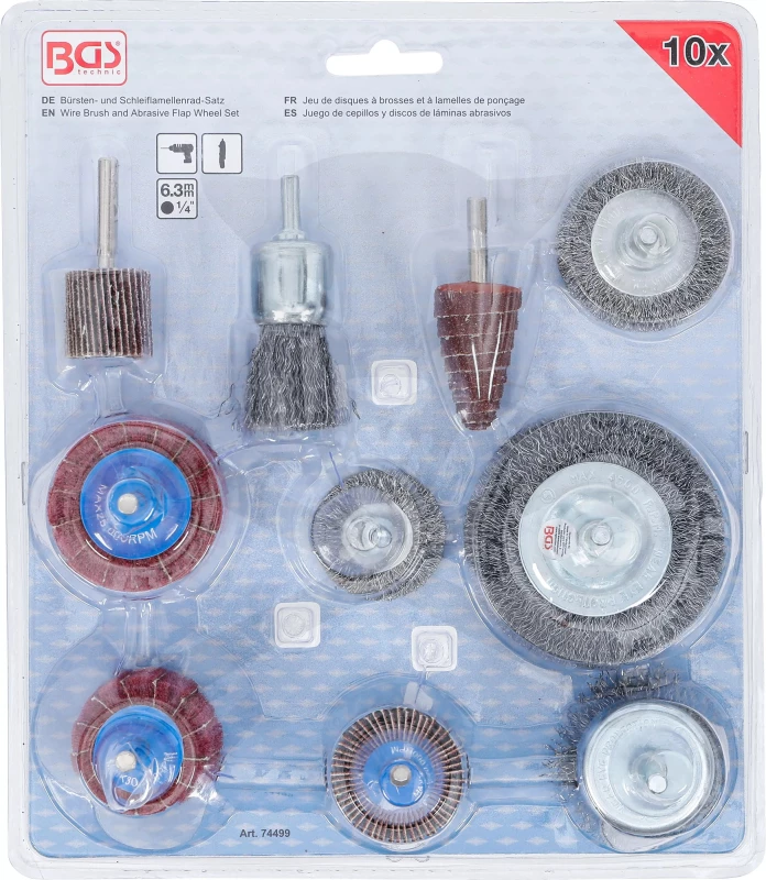 Drótkorong és lamellás körkrfe készlet - csapos - BGS