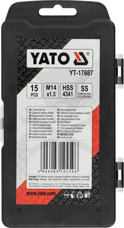 Menetjavító készlet M14x1,5 15 db-os