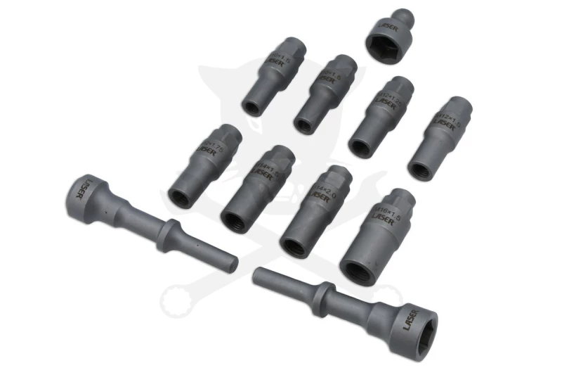 Vibro kalapácshoz acél vibrációs ütőfej készlet gömbfejhez 11 db-os