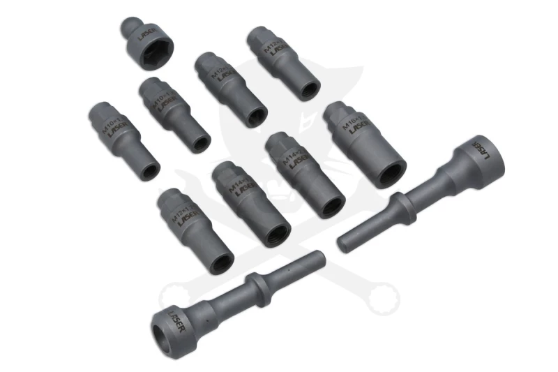 Vibro kalapácshoz acél vibrációs ütőfej készlet gömbfejhez 11 db-os