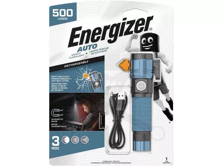 Elemlámpa LED  1 CREE Autós Biztonsági Újratölthető Energizer