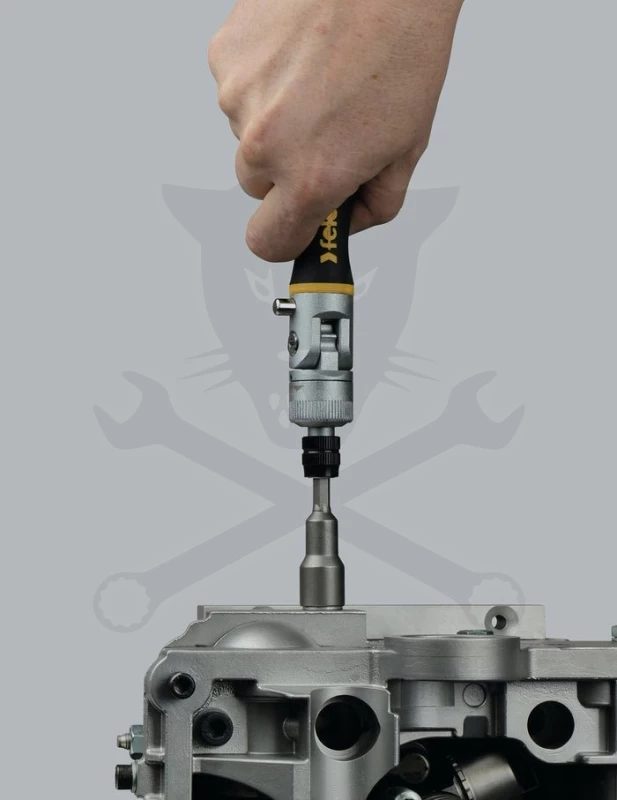 Bit tartó, racsnis 1/4", csuklós fej - Felo