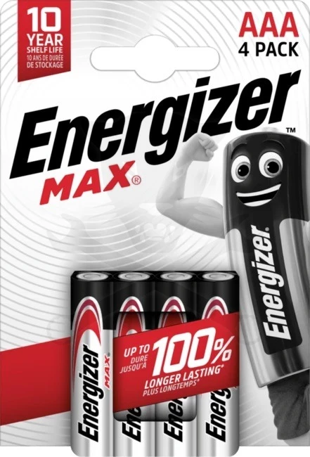 Elem 1.5V - AAA Energizer Max B4 LR03, MN2400, K3A, AM4