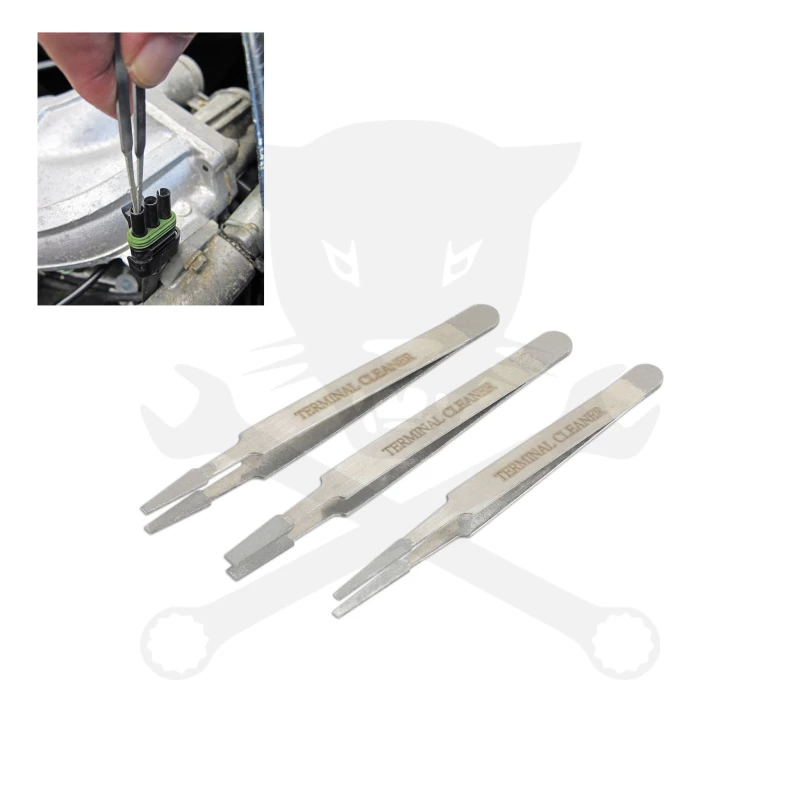 Kábelcsatlakozó gyémánt-tisztító 3 db-os csipesz készlet apa sarukhoz