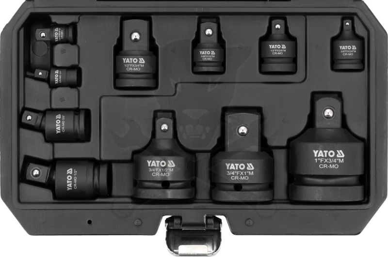 Adapter készlet 1/4"-3/8"-1/2"-3/4"-1"  11 db-os készlet- gépi - Yato