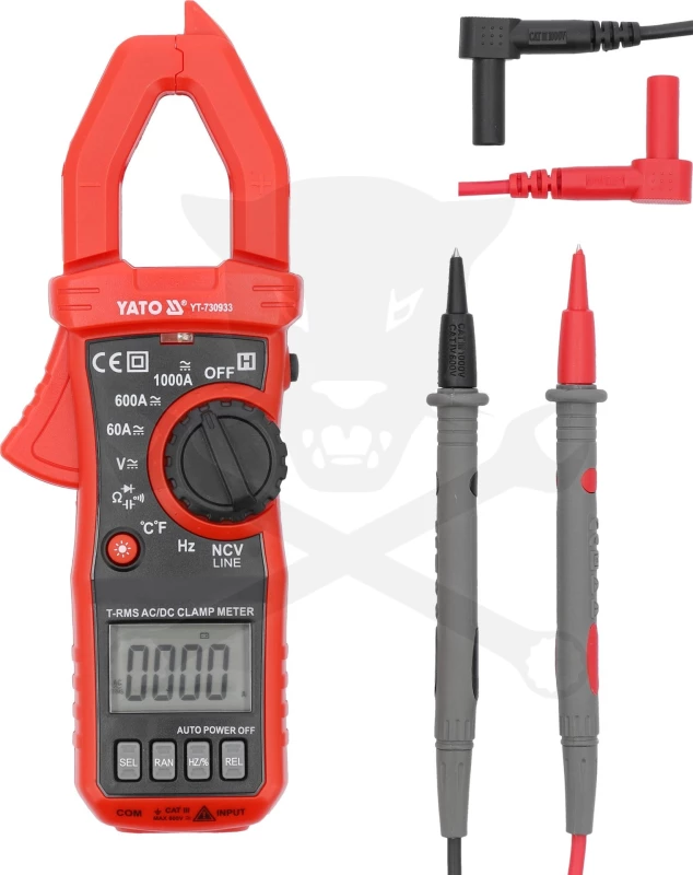 Multiméter, lakatfogós DC 1000 / AC 750V - Yato