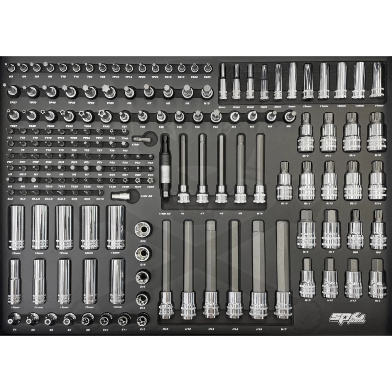 Szerszámos kocsi gyári-felszerelt 321 db-os 7 fiók CUSTOM S. FEKETE -