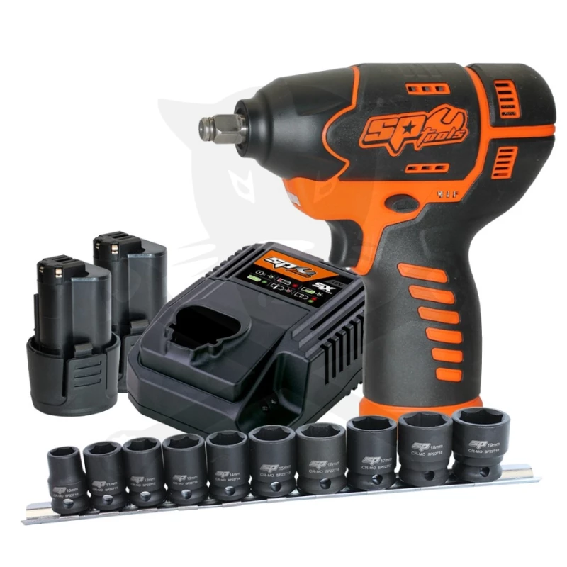 Ütvecsavarozó, akkus 12V  105 Nm 3/8" 2db 2,5Ah + dugó klt- SP Tools