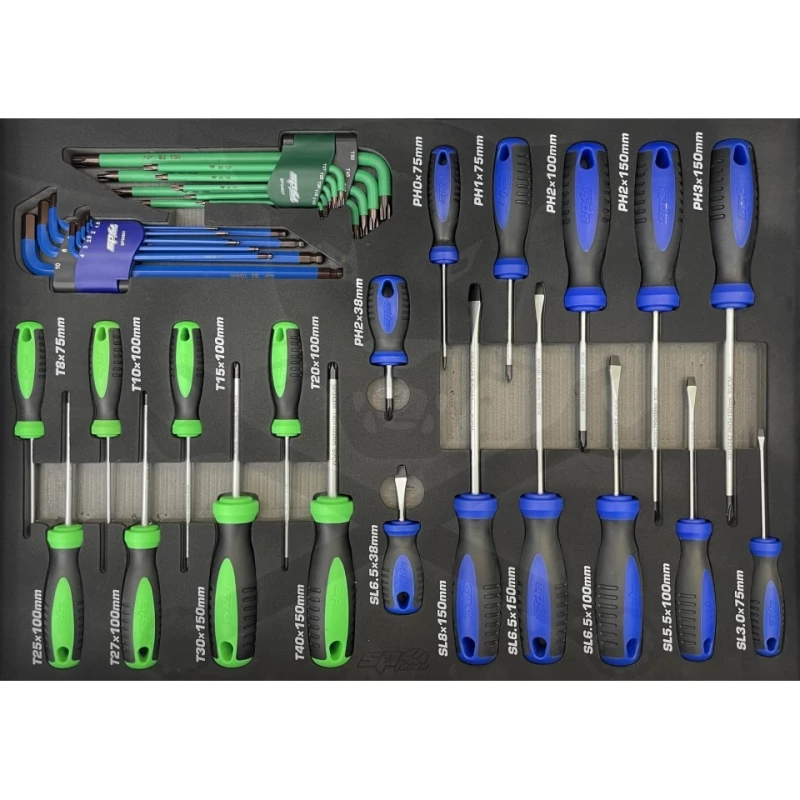 Szerszámos kocsi gyári-felszerelt 388 db-os 13 fiók TECH S. FEKETE -