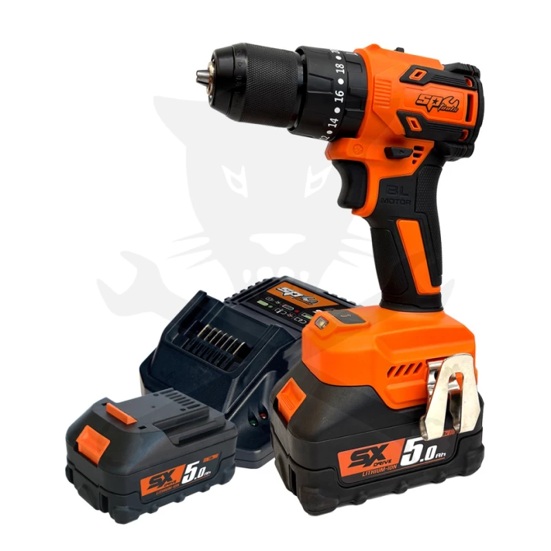 Fúró-csavarozó, akkus 18V   50 Nm 2db 5.0Ah 10 mm tokmány - SP Tools