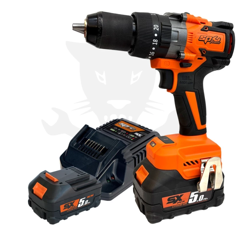 Ütvefúró-csavarbehajtó, akkus 18V   65 Nm 2db 5.0Ah 13 mm - SP Tools