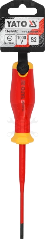 Csavarhúzó szigetelt lapos 3,5x100 mm VDE 1000V - Slim - Yato