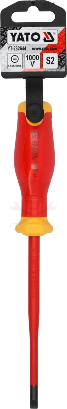 Csavarhúzó szigetelt lapos 5,5x125 mm VDE 1000V - Slim - Yato