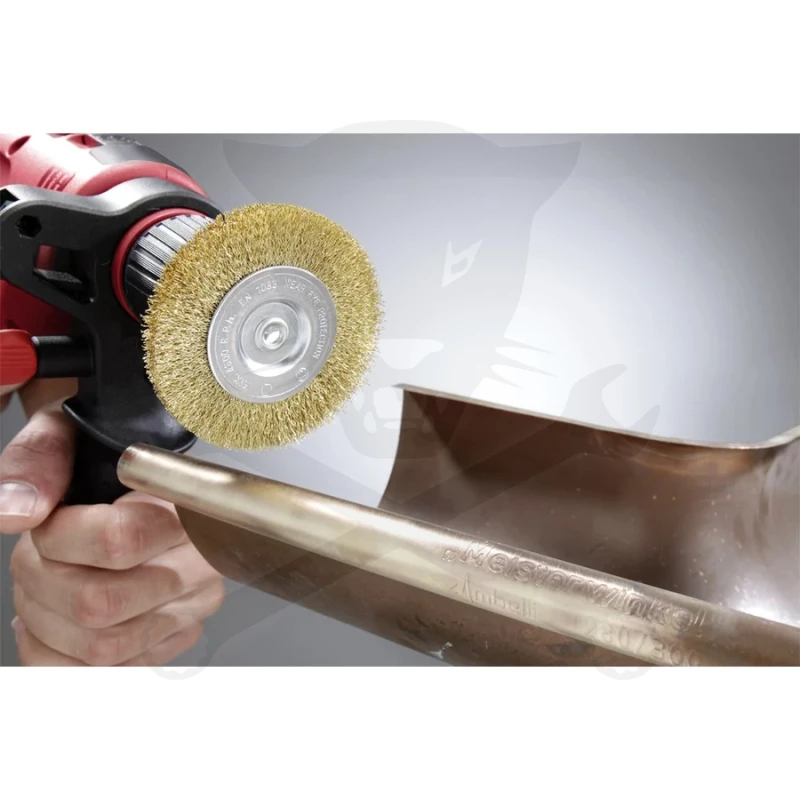 Drótkorong csapos körkefe  75 mm-es RÉZ szálak  75x6x0,2mm