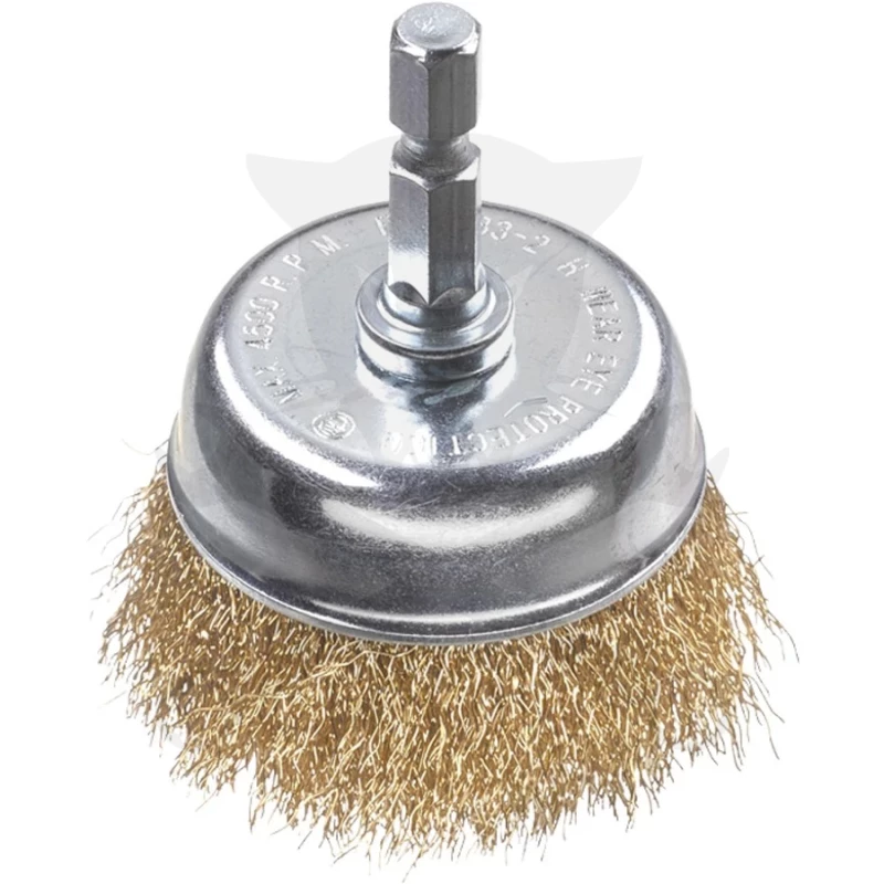 Drótkorong csapos fazékkefe 50 mm-es RÉZ szálak 50x6x0,2mm