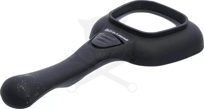 Nagyító  4x - LED világítással, D60 mm elemes BGS