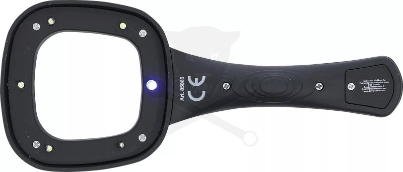 Nagyító  4x - LED világítással, D60 mm elemes BGS