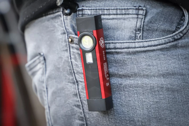 Szerelőlámpa LED COB ledes elemlámpa mini zsebfény UV-s - BGS