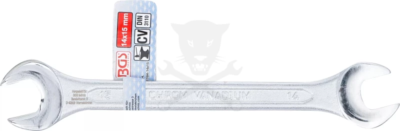 Villás-villáskulcs 14x15 mm BGS