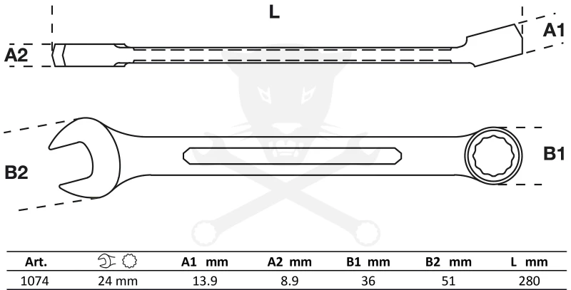 Csillag-villáskulcs 24-es
