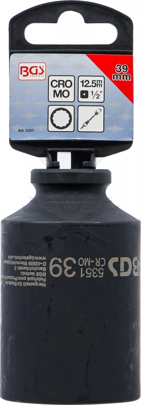 Légkulcsfej 1/2" 12 l.h. 39-es BGS