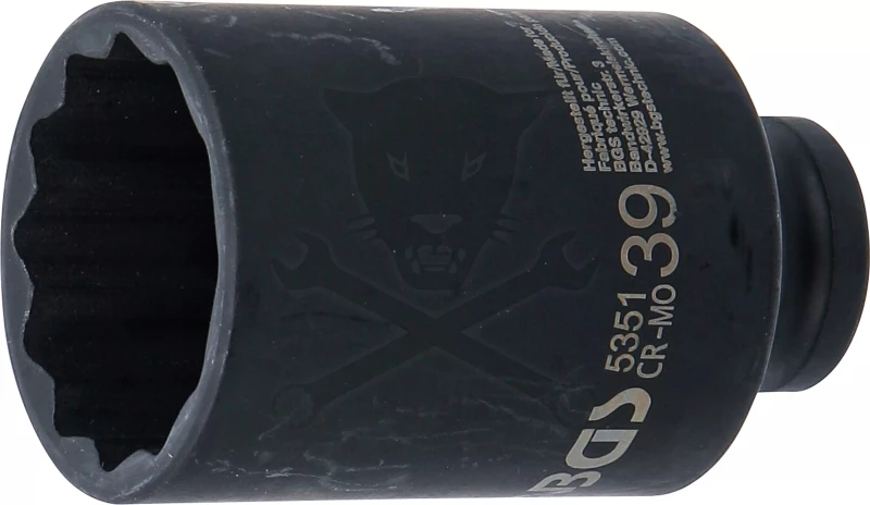 Légkulcsfej 1/2" 12 l.h. 39-es BGS