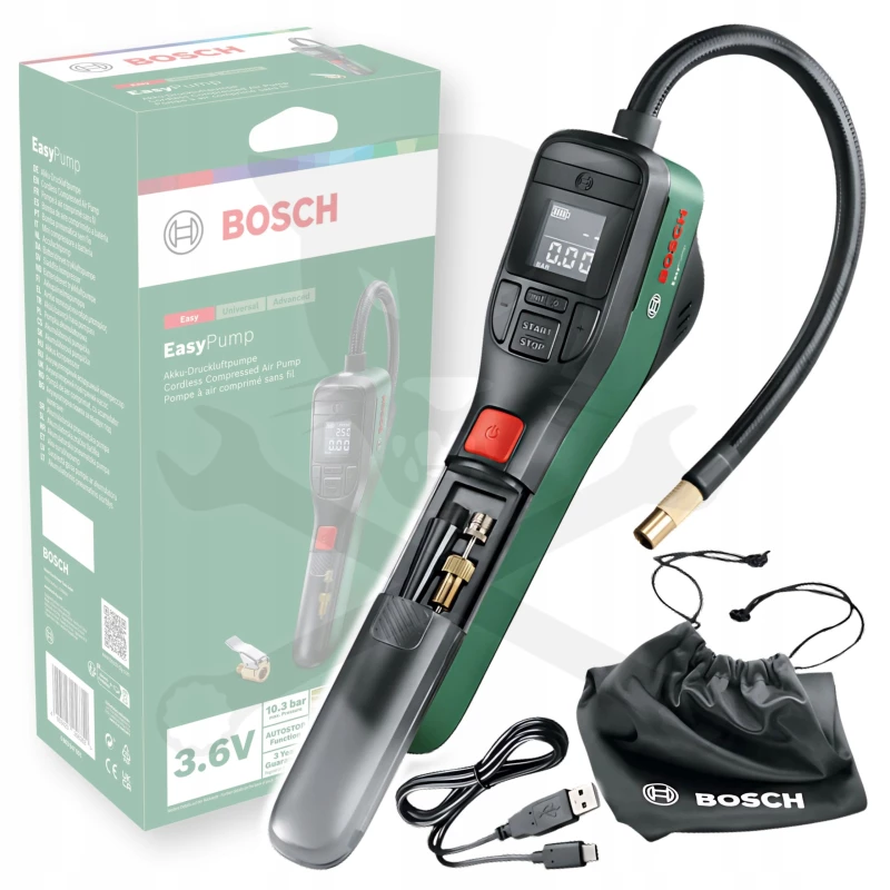 Kompresszor akkus 3,6 V 10,3 bar + 4db fej - Bosch
