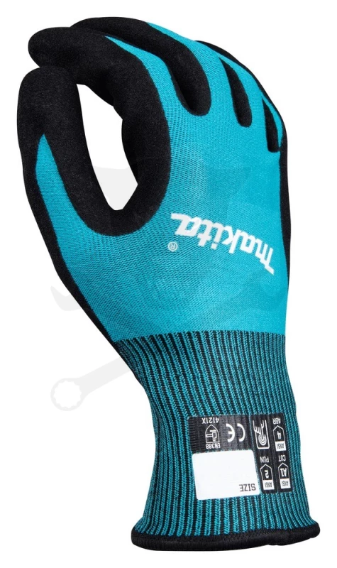 Kesztyű - szerelőkesztyű - Kék Nitril mártott - Makita 10/XL