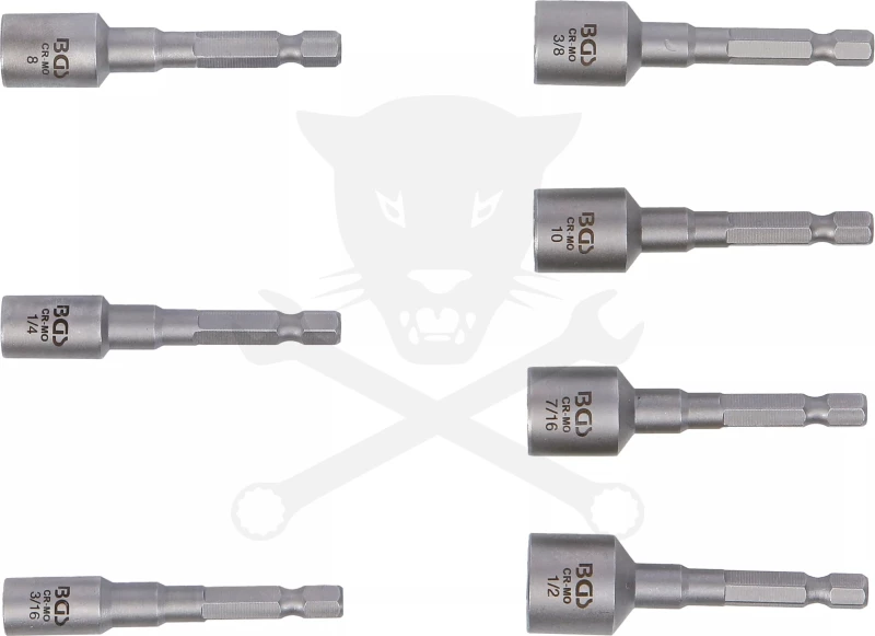 Csavarkiszedő készlet - sérült fejű csavarokhoz hatlap / 1/4"  7 db-os -