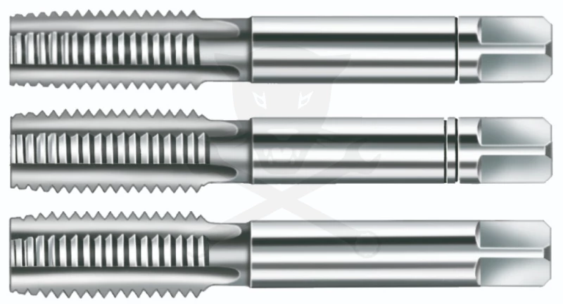 Menetfúró kézi készlet 1/4" x 20 BSW - 3 db-os HSS - Bucovice