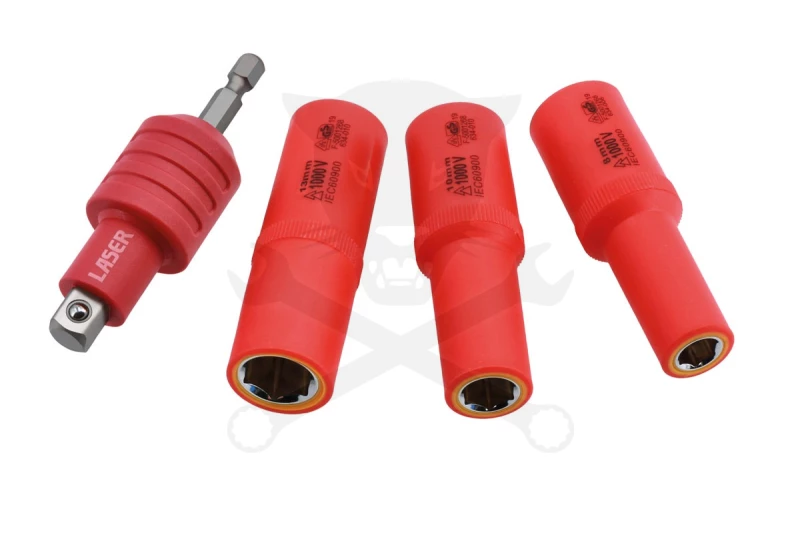 Dugókulcs készlet VDE 1000 V Szigetelt/Hibrid szerszám készlet 3/8" 4 db-os