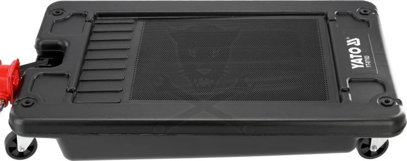 Olajleeresztő 65 literes műanyag, gurulós, tekerős olajpumpával -Yato