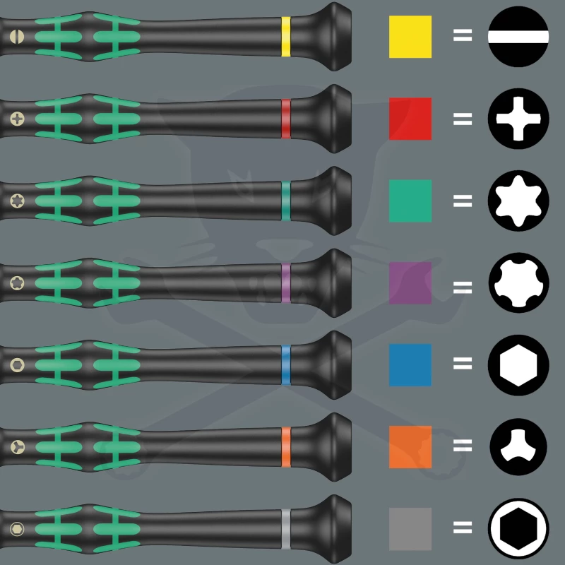 Csavarhúzó készlet, műszerész 12 db-os Kraftform Micro - Wera