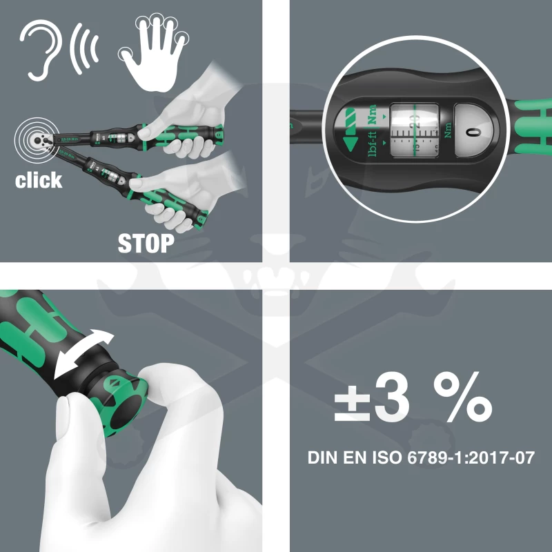 Nyomatékkulcs 40-200 Nm 1/2" - jobbos - Wera
