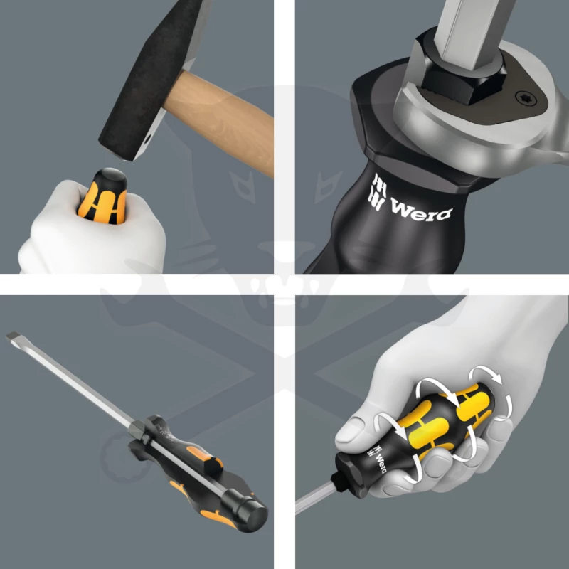 Csavarhúzó készlet üthető 6 db-os 932/6 -falitartóval - Wera